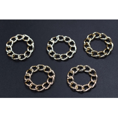チャームパーツ チェーンリング 28mm ゴールド【10ヶ】