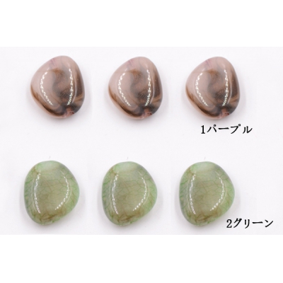 アクリルビーズ クラック 変形ラウンド 15×17mm【15ヶ】