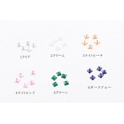 ネイルパーツ アクリルパーツ 正方形カットB 4×4mm【200ヶ】