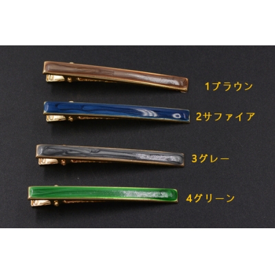 エポヘアクリップ ヘアアクセサリー 長方形 6×60mm ゴールド【2ヶ】