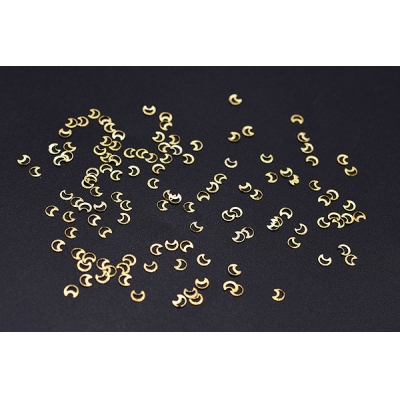ネイルパーツ メタルパーツ 月フレーム 3×3mm ゴールド【約500ヶ】