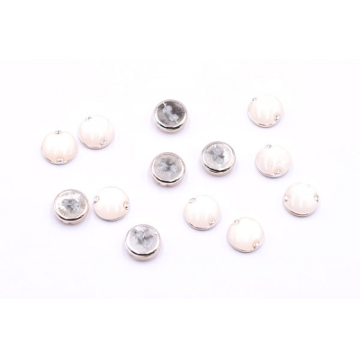 デコパーツ アクリルパーツ 丸型 樹脂貼り 11mm ベージュ【20ヶ】 