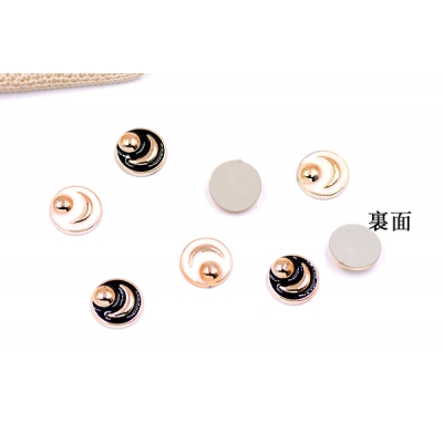 デコパーツ 半円と月 13mm アクリル エポ付【20ヶ】