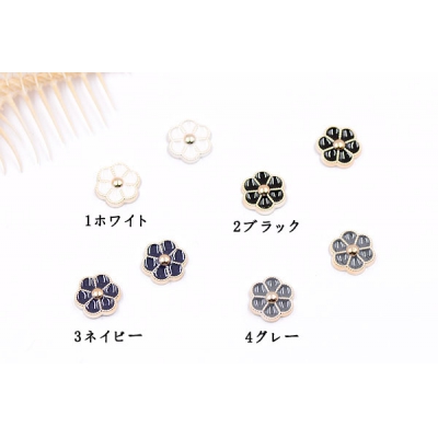 デコパーツ 六弁花 11×11mm アクリル エポ付【20ヶ】