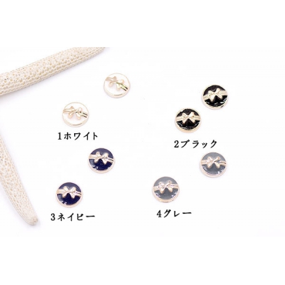 デコパーツ 半円とリボン 10mm アクリル エポ付【20ヶ】