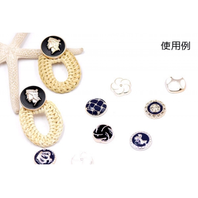 デコパーツ 半円とレディ 16mm アクリル エポ付【10ヶ】