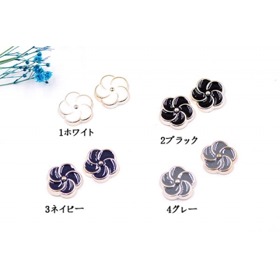 デコパーツ フラワー 17×17mm アクリル エポ付【10ヶ】