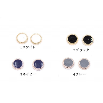 デコパーツ 模様入り半円C 11mm アクリル エポ付【20ヶ】