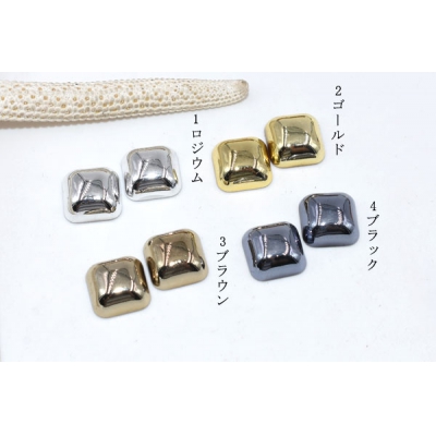 デコパーツ スクエア 5.5×11.5mm アクリルパーツ メッキカラー【10ヶ】