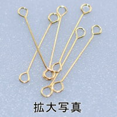 【選べる4サイズ】基礎金具 9ピン 2カン 線径0.3mm ゴールド 20個セット