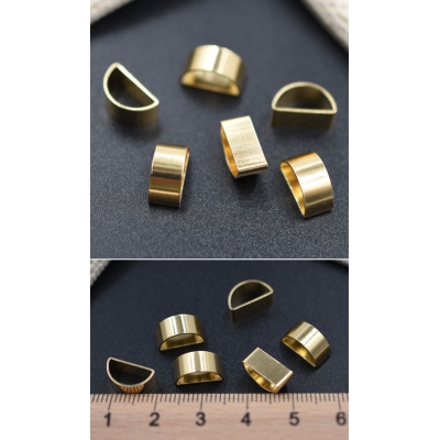 メタルパーツ チューブ ハーフ 5×6×11mm【10ヶ】ゴールド 