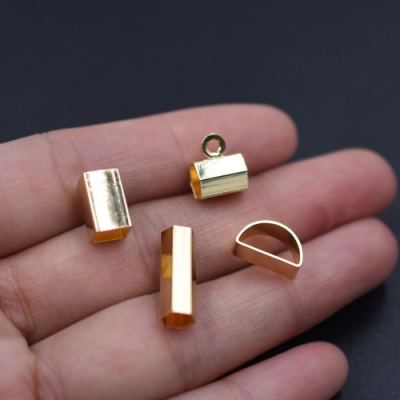 メタルパーツ チューブ ハーフ 5×6×11mm【10ヶ】ゴールド 