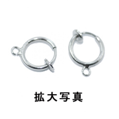 バネ付フープイヤリング 11mm ロジウム