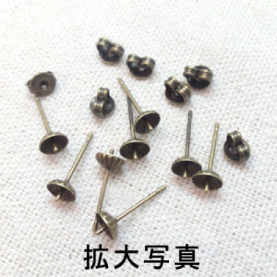 ピアス金具半丸玉 5mm(10ヶ) 