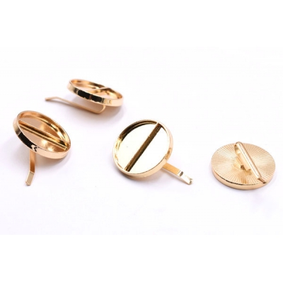 ポニーフック ヘアアクセサリー ミール皿 丸型 28mm ゴールド【50ヶ】 