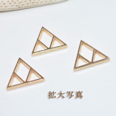 レジン枠 チャームパーツ幾何学三角形NO.4【20ヶ】ゴールド