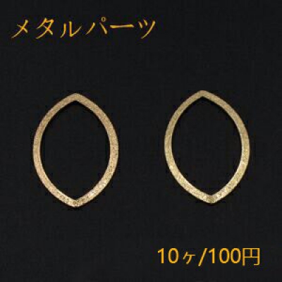 メタルパーツ プレート スクラブ ホースアイフレーム 穴なし 22×34mm ゴールド【10ヶ】 