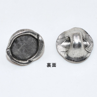 メタルパーツ ボタンパーツ コンチョ4 アンティークシルバー 9×16mm【2ヶ】
