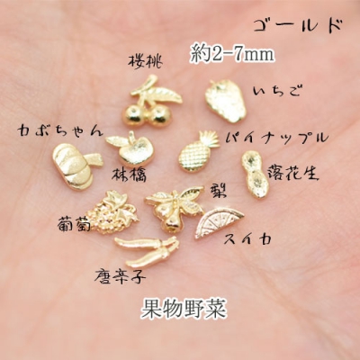 レジン用封入パーツ ギア 海洋生物 果物野菜 可愛い小物 植物シリーズ