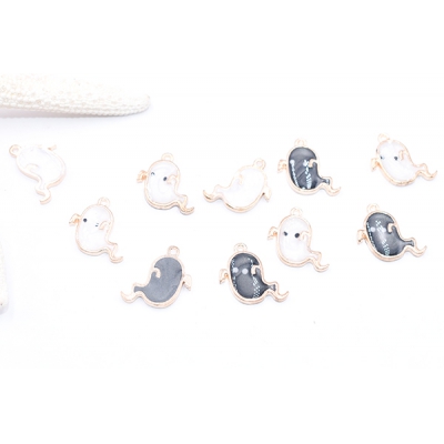 エポチャーム ハロウィン おばけ 19×20mm ゴールド【10ヶ】