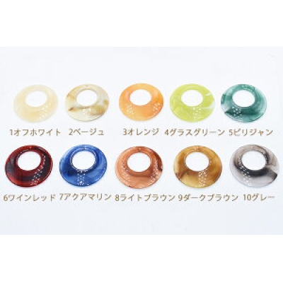 アクリルパーツ 抜き正円 1穴 48mm 全10色【10ヶ】    