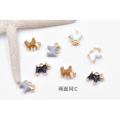 エポチャーム 犬 ドッグ 12×13mm ゴールド【10ヶ】