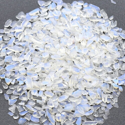 天然石さざれチップ 穴なしさざれチップ シンセティックミルキークォーツ 5-7mm(50g)