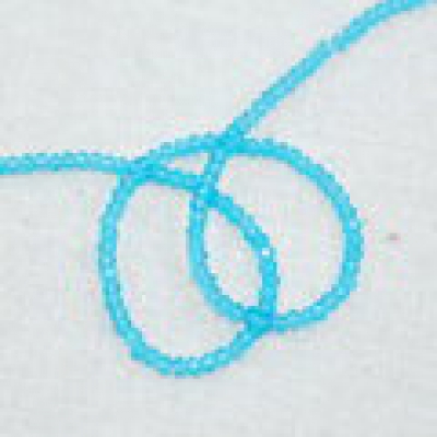 ボタンカットグラスビーズ 4ブルー 3x2mm(1連/39cm)
