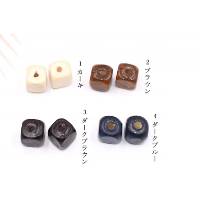 ウッドビーズ キューブ R角 8×8mm【10g(約40ヶ)】 