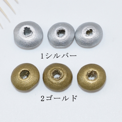 ウッドビーズ ナチュラル 塗装 ソロバン 6×12mm【20ヶ】 