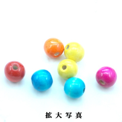 ウッドビーズ　カラーミックス 丸玉 18mm(100g)