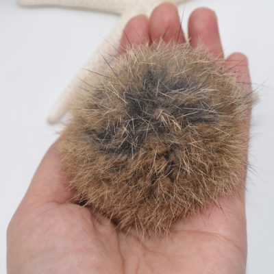 ラビットファー ボールパーツ 7cm 天然素材※ネコポス単品６個まで