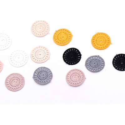 刺繍ワッペン ラウンド 28mm【10ヶ】
