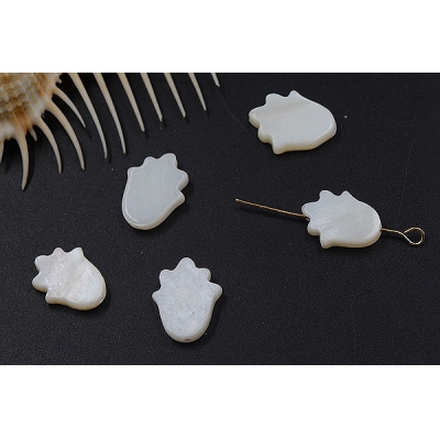 シェルビーズ 花びら 13×16mm ホワイト【20ヶ】