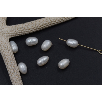 パールビース 天然素材 6×8mm【10ヶ】