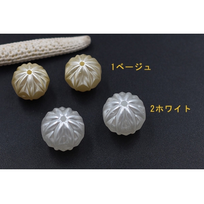 ABS製 パールビーズ 模様入り丸玉 14mm＆16mm【20ヶ】 