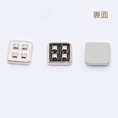 デコパーツ アクリルパーツ 正方形 エポ付  8x8mm【20ヶ】