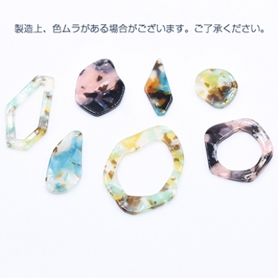 アクリルパーツ プレート 不規則1穴 12×30mm【10ヶ】