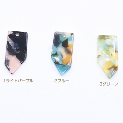 アクリルパーツ プレート 不規則1穴 12×26mm【10ヶ】