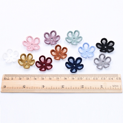 刺繍ワッペン 桜シリーズ 5弁花 花びら 全11色【10ヶ】