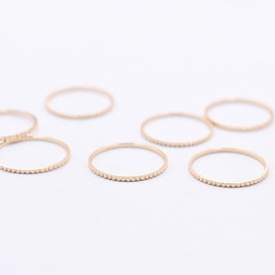 高品質フレームパーツ 丸 18mm ローレット ゴールド【10ヶ】