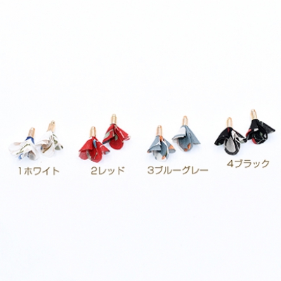 タッセルチャーム フラワー柄B 2cm ゴールド【10ヶ】