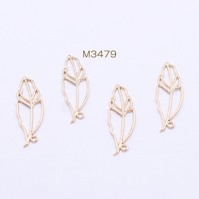 レジン枠 チャーム 羽 13×35mm ゴールド【10ヶ】