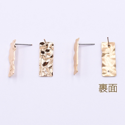ピアス金具 長方形 1穴 9×22mm【4ヶ】