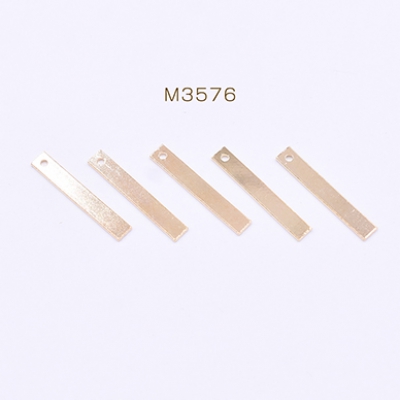 メタルパーツ プレート 長方形 4×25mm 1穴 ゴールド【10ヶ】
