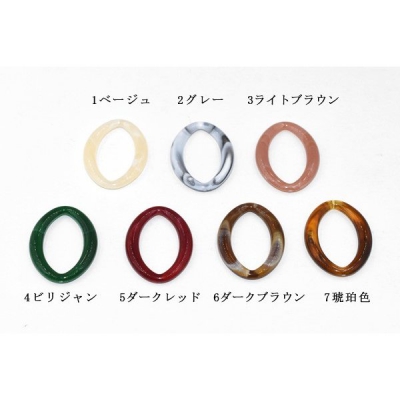 アクリルパーツ オーバルリング 25×32mm 穴なし【10ヶ】