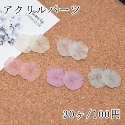 アクリルパーツ スクラブ 花形 17×17mm【30ヶ】