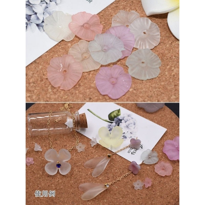 アクリルパーツ スクラブ 花形 17×17mm【30ヶ】