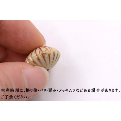 アクリルビーズ セラミックカラー 筋入り円盤 10×15mm【10ヶ】