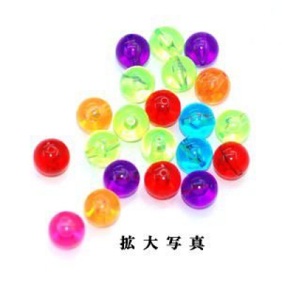 アクリルビーズ　丸玉 グローリーカラー　クリアー 14mm(100g)